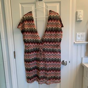 Chevron beach coverup